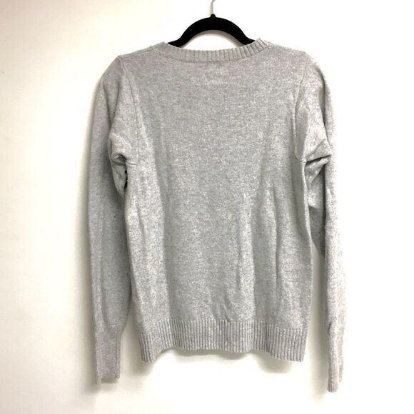 J. CREW Fair Isle Crew Neck Merino Wool Grey M - Picture 3 of 6